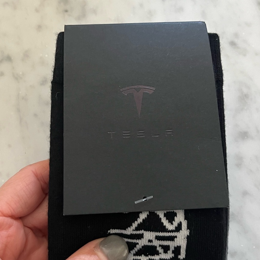 NWT Tesla Cybertruck Graffiti Socks 2 pair set size L/XL - Picture 2 of 9